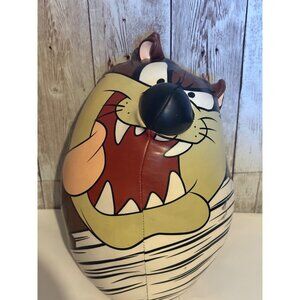 Vintage Taz Tazmanian Devil shaped soft Football Plush vinyl Looney Tunes 90s 3D